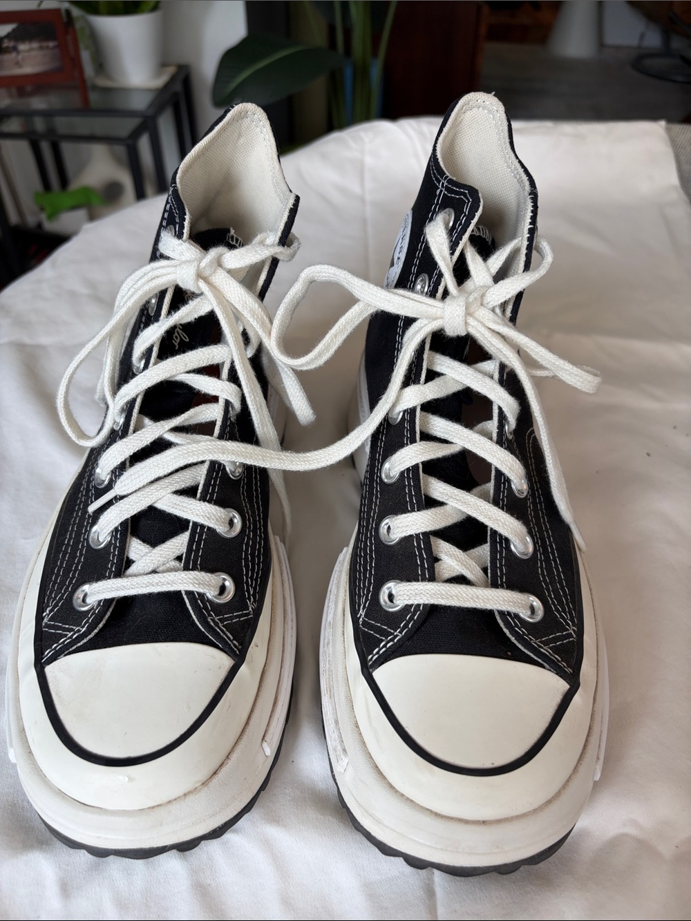 Converse Kids Black and White High-Top Canvas Sneakers
